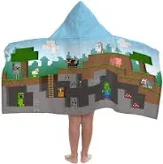 Jay Franco & Sons Minecraft Overworld Adventure Hooded Towel