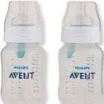 Philips Avent Anti-Colic Baby Bottle With AirFree Vent Clear 9 oz 2 Ct