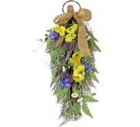 National Tree Company 26 Pansy And Lavender Swag