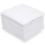 Men&#039;s Handkerchiefs,<wbr/>100% Soft Cotton,White Classic Hankie Pack of 12