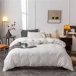 Janlive Washed Cotton Duvet Cover Set