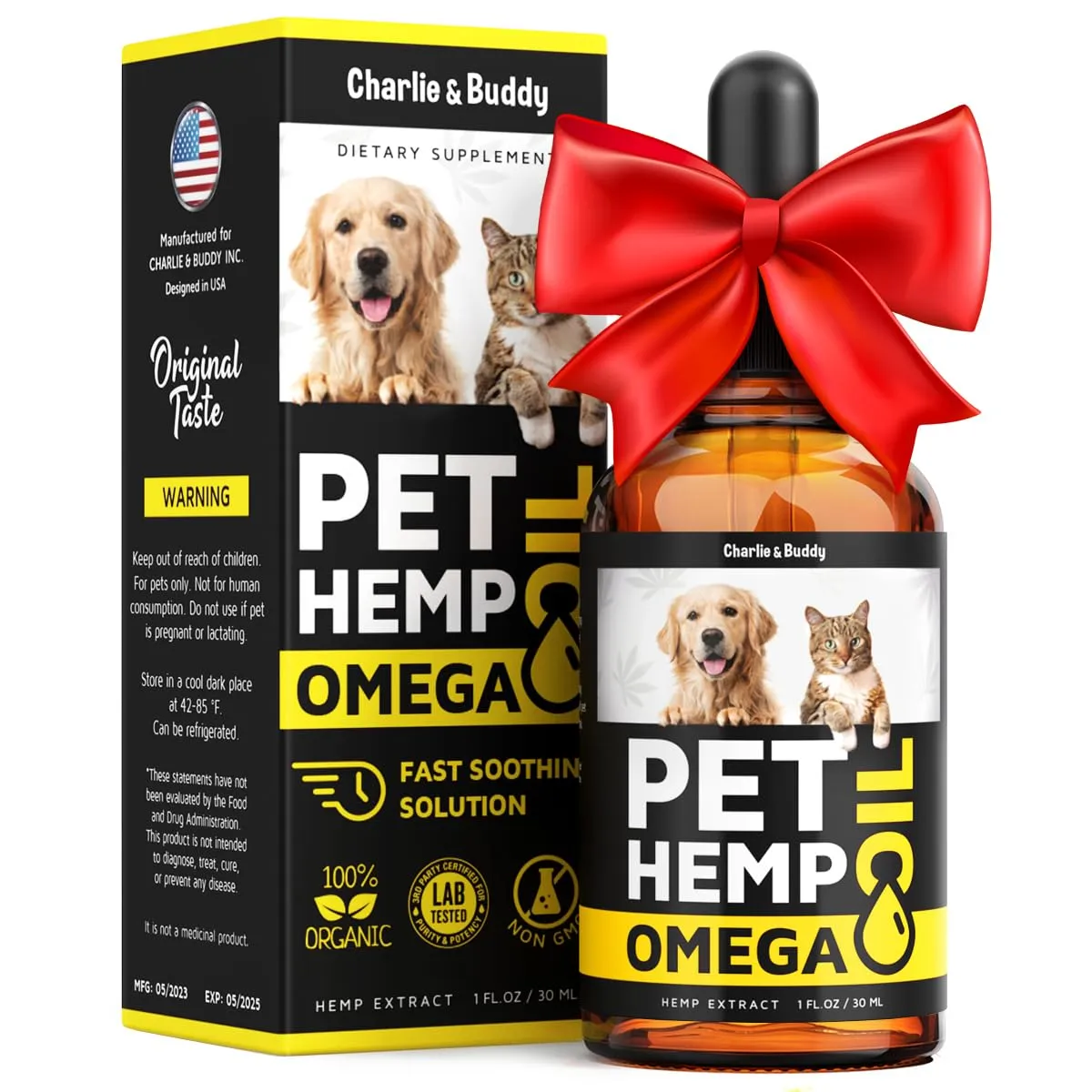 Charlie&Buddy HMP and Salmon Oil for Dogs and Cats