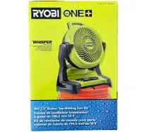 RYOBI ONE+ 18V Cordless 7-1/2 in. Bucket Top Misting Fan Kit with 1.5 Ah Battery and Charger