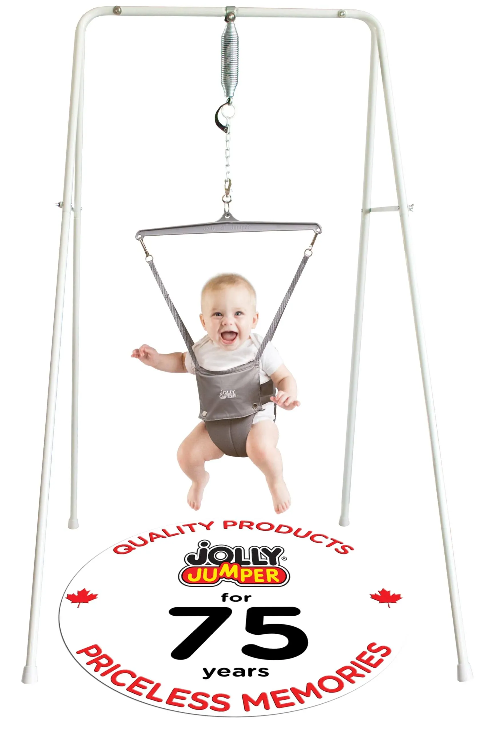 Jolly Jumper *Classic* with Stand - The Original Baby Exerciser and Your Alternative to Activity Centers and Baby Bouncers. Trusted by Parents, Loved by Babies for Over 75 Years.