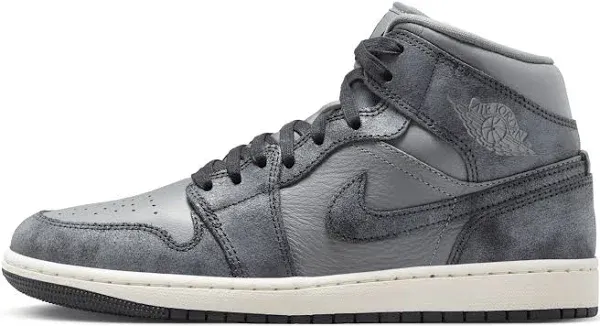 Jordan 1 Mid SE Black Metallic Silver (Women's)