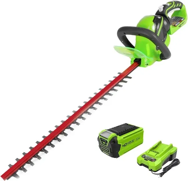 greenworkstools-Greenworks 40V 24 in. Cordless Hedge Trimmer with 2Ah Battery and Charger