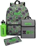 Minecraft Boy's Schoolbag Set, Grey, One Size