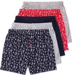 Lucky & Me | Noah Boys Boxer Shorts | Children's 100% Cotton Tagless Underwear | 5 Pack