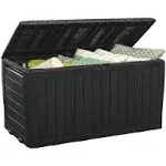 Keter Marvel Plus 71 Gallon Resin Deck Box-Organization and Storage for Patio Furniture Outdoor Cushions