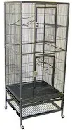 Madagascar Cage - 60" Tall Durable Spacious Metal Cage - for Sugar Gliders, Squirrels, Marmosets & Other Small Pets