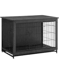 Feandrea Dog Crate Furniture Side End Table Modern Kennel for Dogs Indoor up to 70 lb