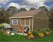 Newcastle 12 ft. W x 16 ft. D Solid Wood Storage Shed Best Barns