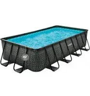 Funsicle 32' x 16' x 52" Oasis Rectangle Outdoor Above Ground Swimming Pool