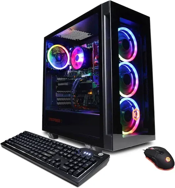 CyberPowerPC Gamer Master Gaming PC, AMD Ryzen 5 7600 3.8GHz, GeForce RTX 4060 8gb, 16GB Ddr5, 500GB NVMe Ssd, Wi-Fi Ready & Windows 11 Home