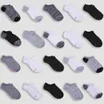 Hanes Girls' No Show Socks Super Value 20-Pair Packs