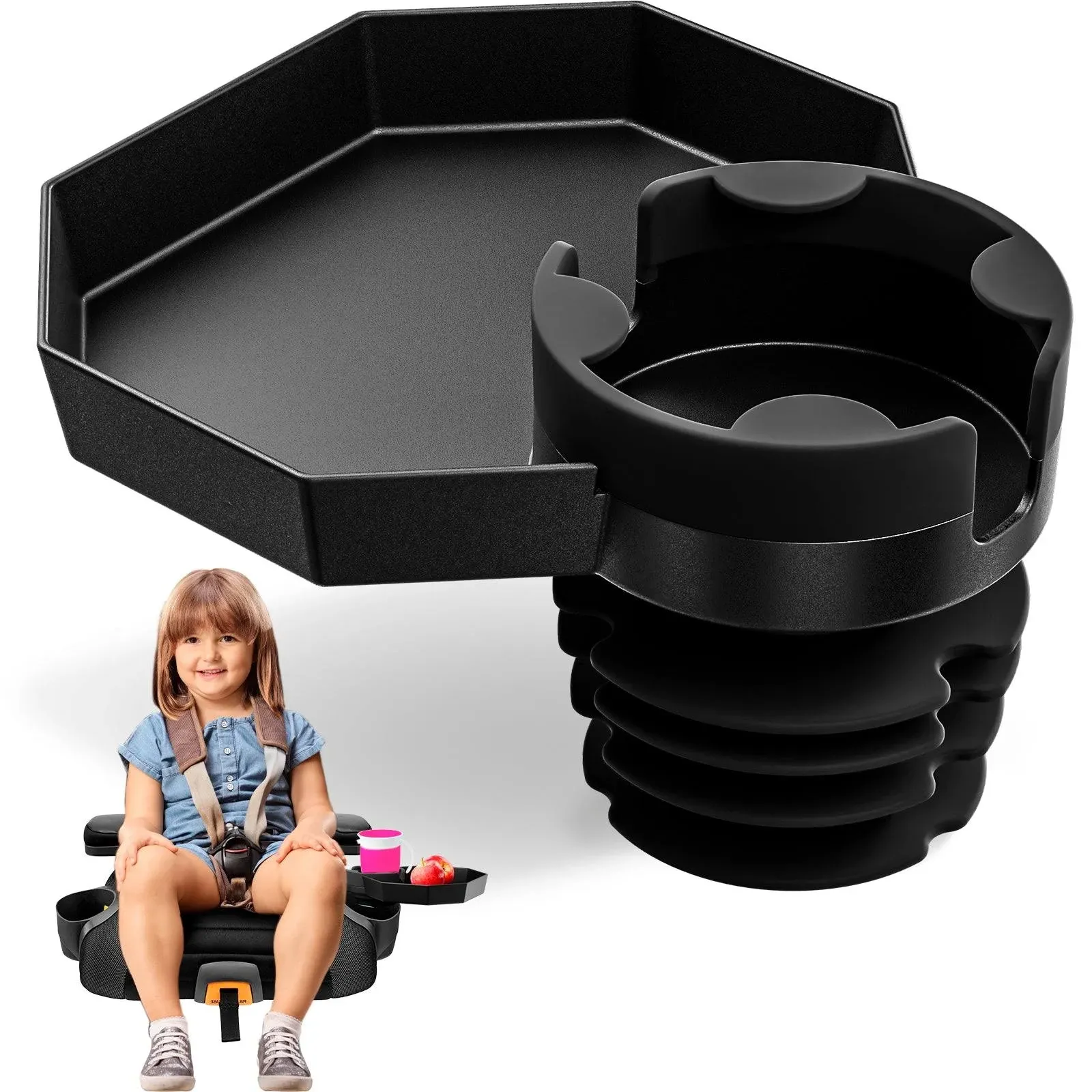 Integral Kids Travel Tray – Large Base - Car Seat and Car Cup Holder Tray