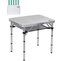 Nice C Card Table, Folding Picnic Table, Small Table, Adjustable Height Folding Table, Camping, Outdoor, Portable Lightweight Al