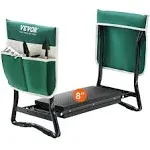 VEVOR Folding Garden Kneeler and Seat, 330 lbs. Load Capacity, 8 in. EVA Wide Pad, Portable Garden Stool, Tool Bag