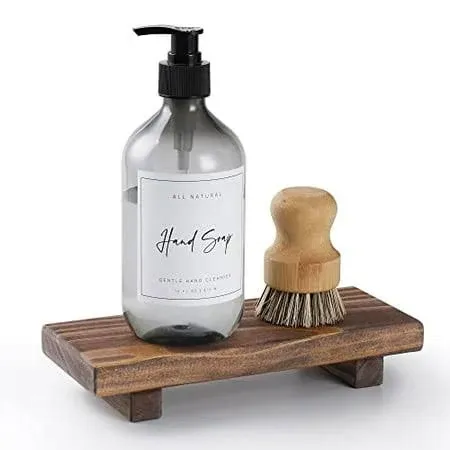 Pedestal Soap Stand, Farmhouse Wood Riser, Soap Dish Holder Decor free shipping