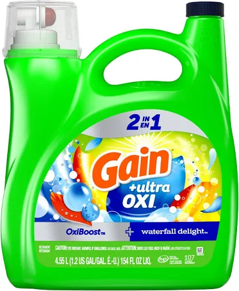 Gain Ultra Oxi Waterfall Liquid Laundry Detergent