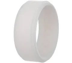 Qalo Men's Polished Step Edge Silicone Ring