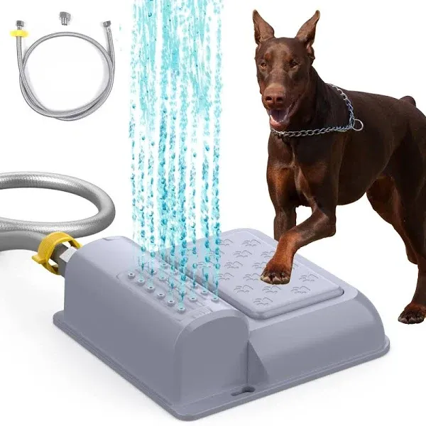 BENTOPAL Dog Water Fountain Step On Paw Activated Dog Drinking Dispenser