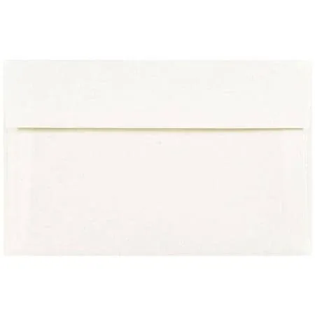 Jam Paper A10 Parchment Invitation Envelopes, 6 x 9 1/2, White Recycled, 50 per Pack