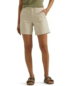 Lee Women&#039;s 7&#034; Utility Regular Fit Short, Comfort Waistband, Color: Stormy Grey