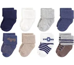 Hudson Baby Cotton Rich Newborn and Terry Socks