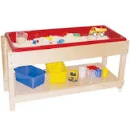 Sand and Water Table with Top/Shelf - Wood Designs