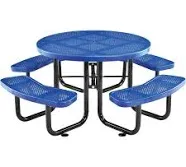 Coated Outdoor Furniture Heavy-Duty Portable Outdoor Picnic Table with Umbrella Hole