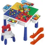 PicassoTiles Large Building Blocks Activity Center Table & Chair Set