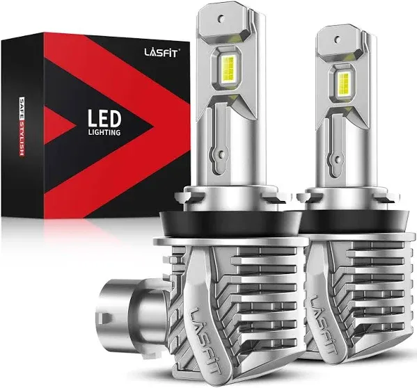 LASFIT Fanless H11 H8 H9 H16 LED Fog Light Bulbs Convertion Kit