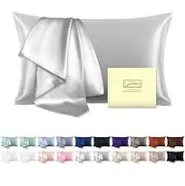 Mulberry Silk Pillowcase for Hair and Skin Standard Size 20&#034;X 26&#034; with Hidden Zi