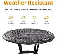 36 inch Round Cast Aluminum Outdoor Table