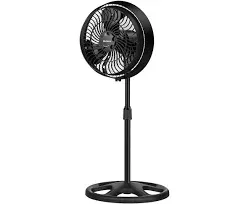 Holmes 16-in 3-Speed Outdoor Black Oscillating Misting Floor Fan | 12096