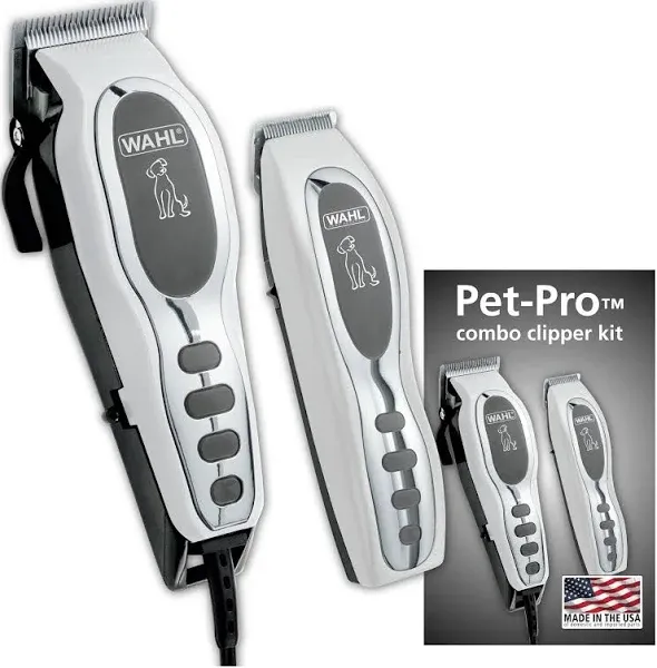 Wahl Pet-Pro Combo Kit Clipper &amp; Trimmer Pet Grooming 17 Piece Open Box