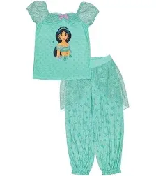 Disney Princess Jasmine 2 Piece Pajamas - Dress up PJs - Girls size 8 - NEW