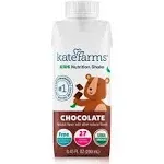 Kate Farms Organic Kids Nutrition Shake, Chocolate, 8g Protein, 27 Vitamins and Minerals, 8.45 oz (12 Pack)