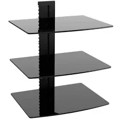 WALI Floating Wall Mounted 2 Shelf System with Tempered Glass (see description)