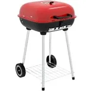 Outdoor BBQ Portable Charcoal Grill w/Wheels Precise Heat Control 19x20x31.25&#034;