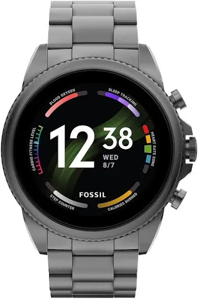 Fossil Gen 6 Smartwatch 44mm - Smoke Stainless Steel