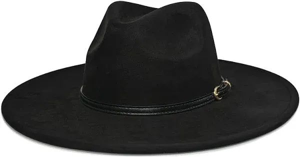 Big Wide Brim Fedora Hat for Women - Nashville Outfits Western Hats Women's Felt Panama Rancher Hat