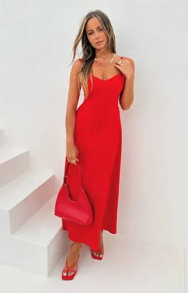 Allegra Midi Dress ~ Cherry Poplin