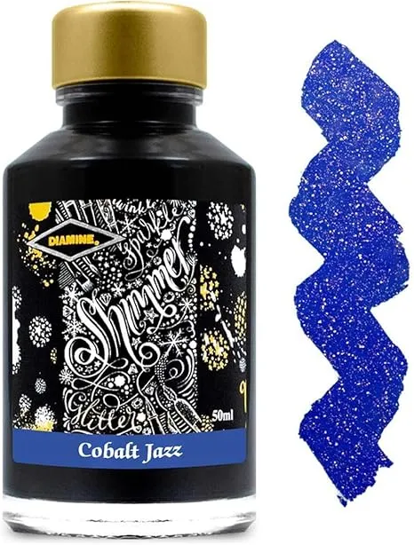 Diamine - Shimmering Fountain Pen Ink, Cobalt Jazz 50ml