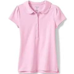 Lands' End Girls Short Sleeve Peter Pan Collar Polo Shirt