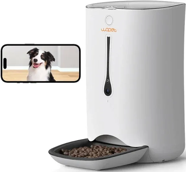 WOPET Automatic Dog Feeder with Camera, 7L Pet Feeder with 1080P HD Video, APP Control, 5G WiFi Smart Feeder for Dogs & Cats