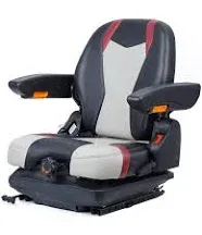 Highback Low Suspension Tractor Seat, Adjustable Backrest and Slide Ra