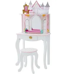 Kids Castle Play Vanity Set Makeup Desk White