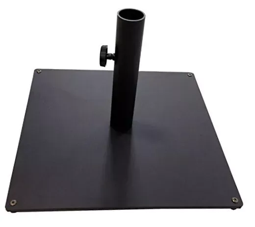 Tropishade 36 lb Black Square Steel Plate Umbrella Base